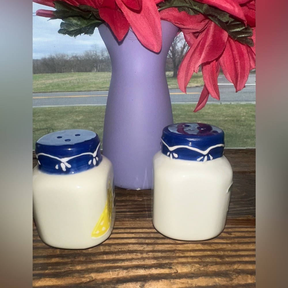 Lemon Design Salt and Pepper Shakers ~ New - Picture 4 of 6
